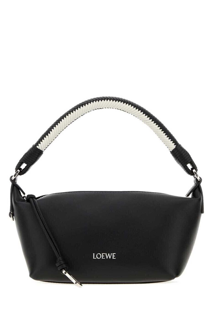 Loewe Card Holder Wallet soft white Leather Black